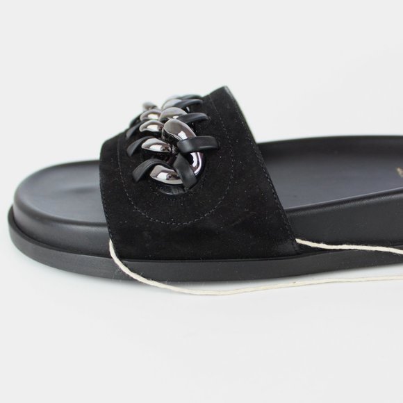 NEW VALENTINO GARAVANI Chain Slide Sandal - Picture 12 of 16